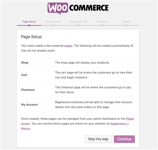 page setup